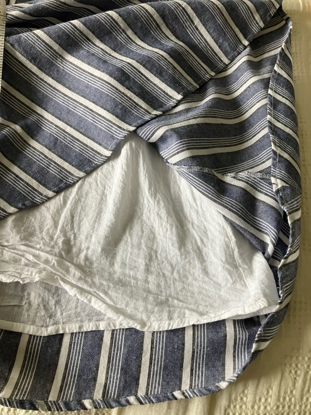 ALTER’D STATE Blue Striped Cotton A-Line Midi Dress Size L - Picture 9 of 11